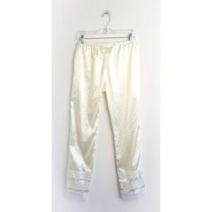 Satin ivory off white pants Lolita style retro cosplay victorian undergarment L